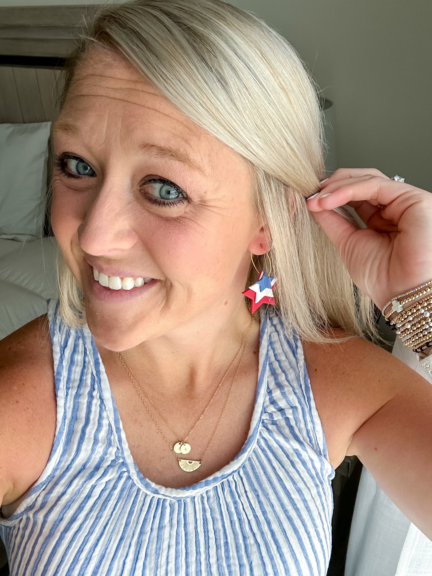 Red, White & Blue Clay Stars