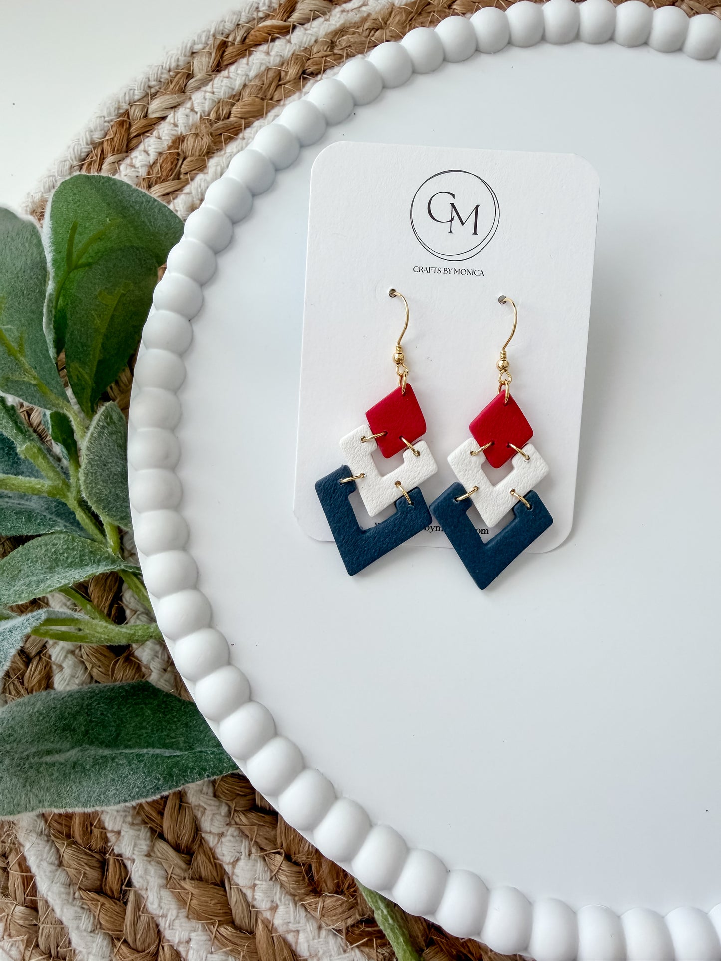 Clay Diamond Dangles