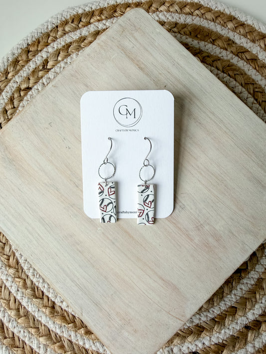Baseball Clay Earrings