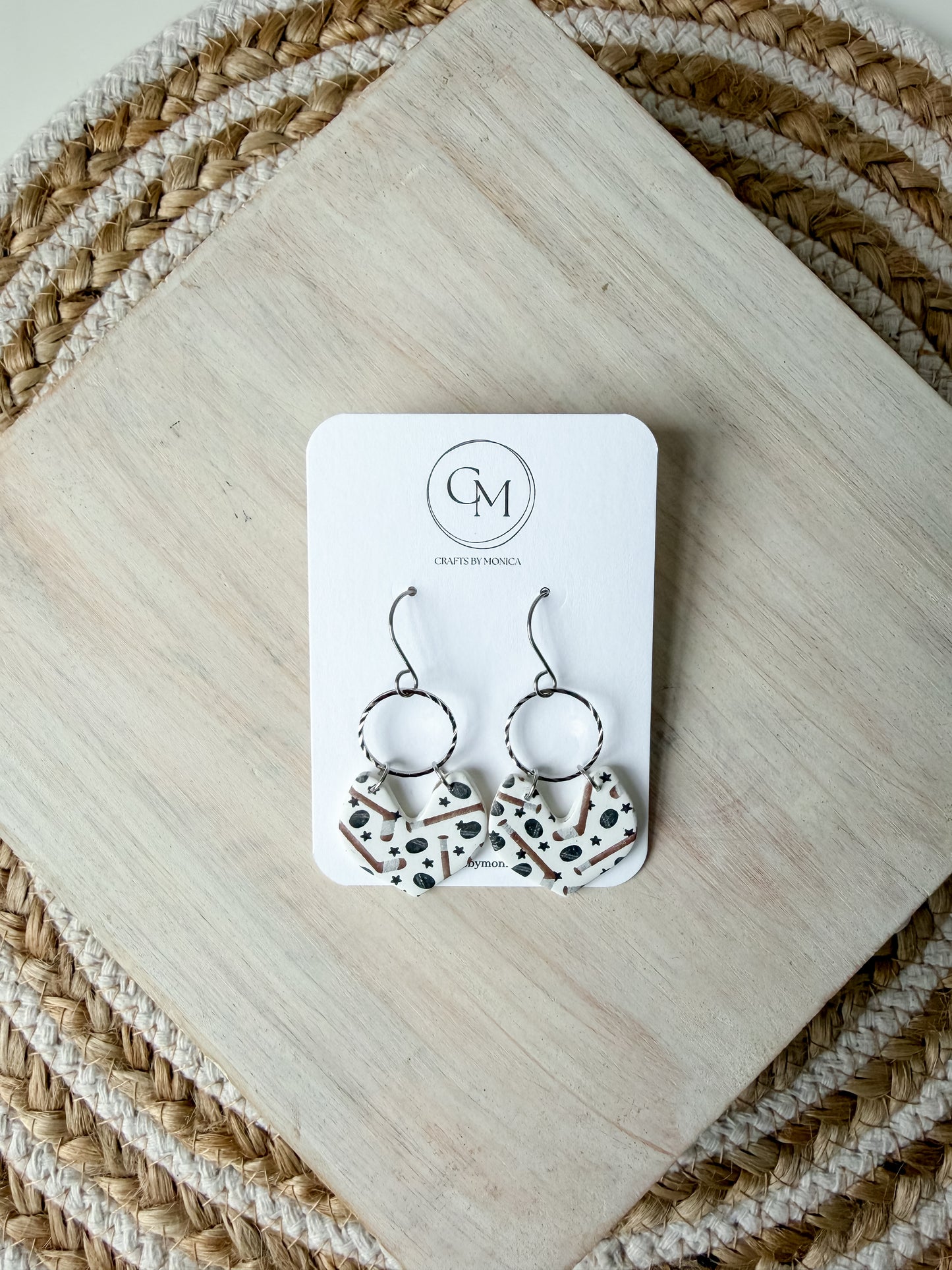 Hockey Clay Earrings