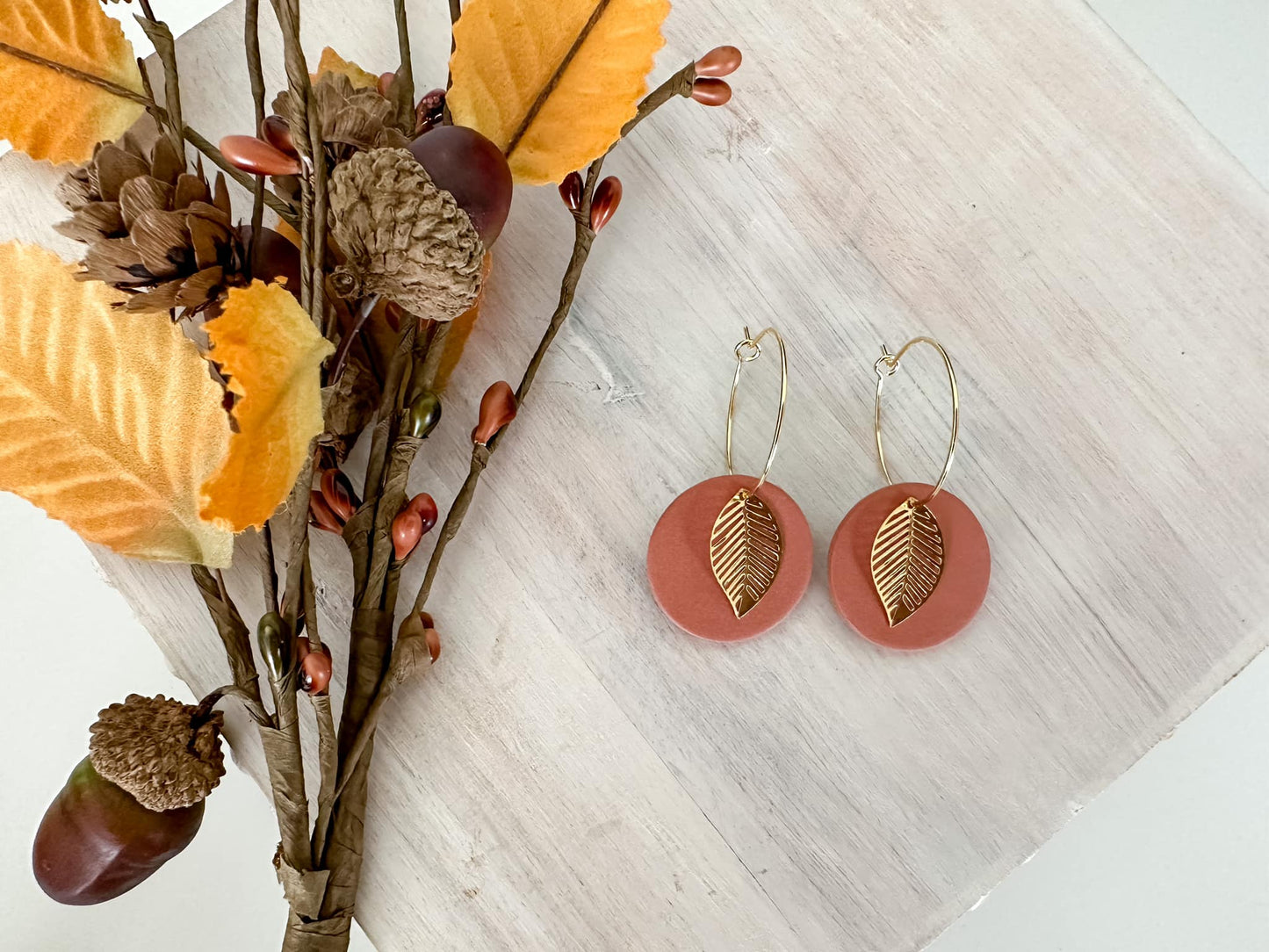 Clay Magnolia Hoops