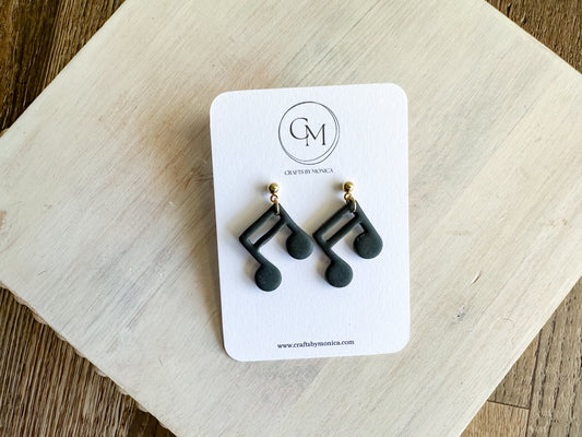 Clay Music Note Ball Post Studs