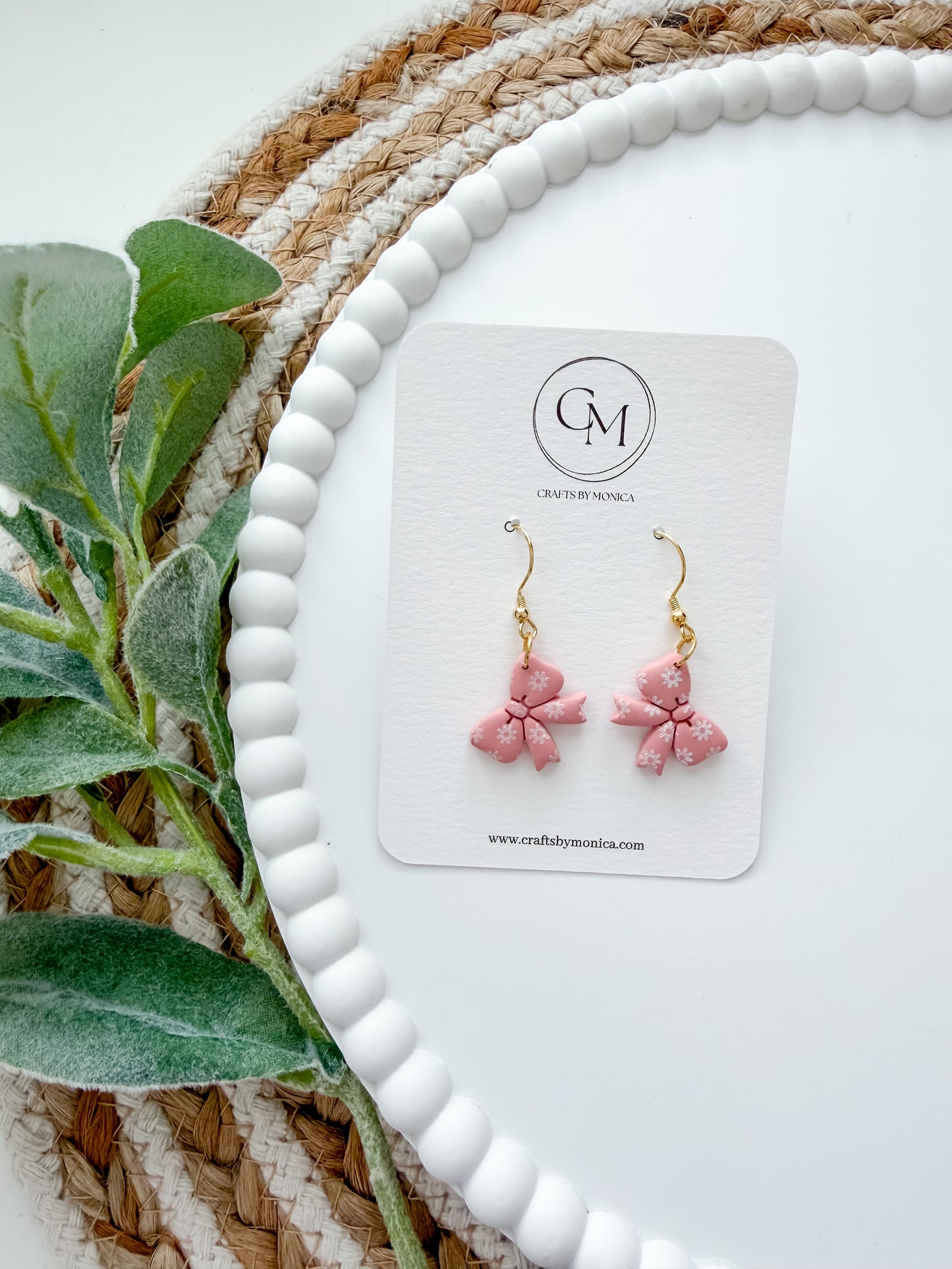 Single Clay Bow Studs