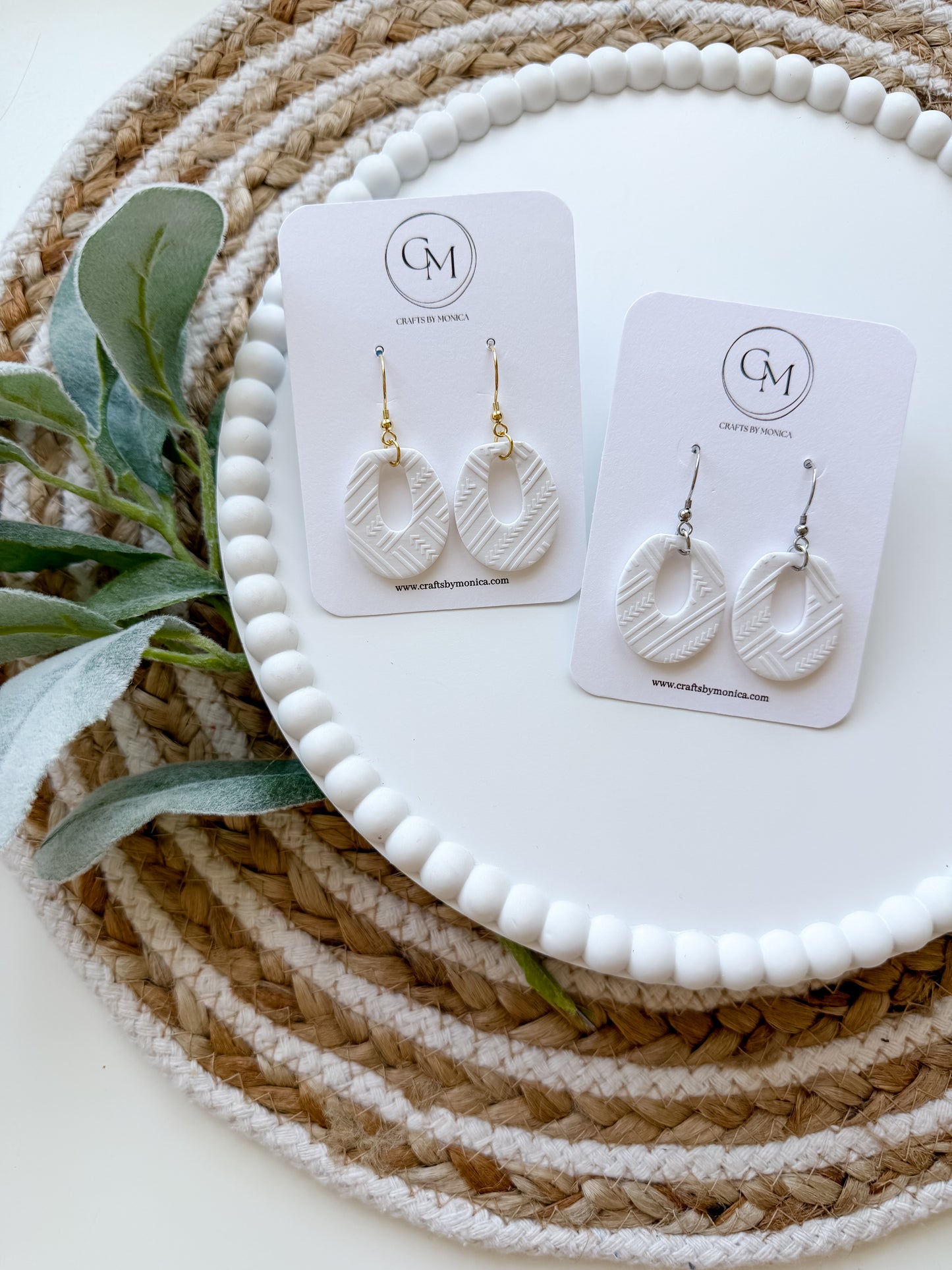 Clay Oval Dangles
