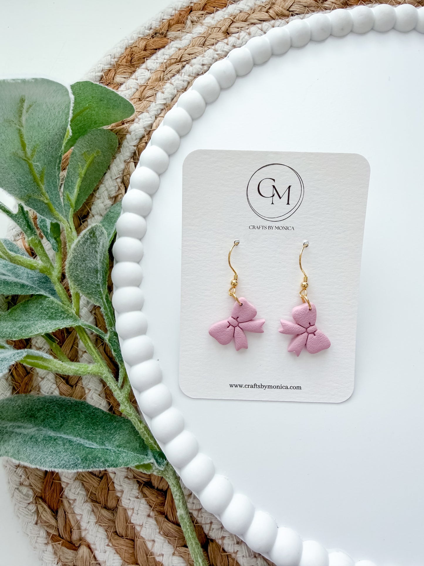 Single Clay Bow Studs