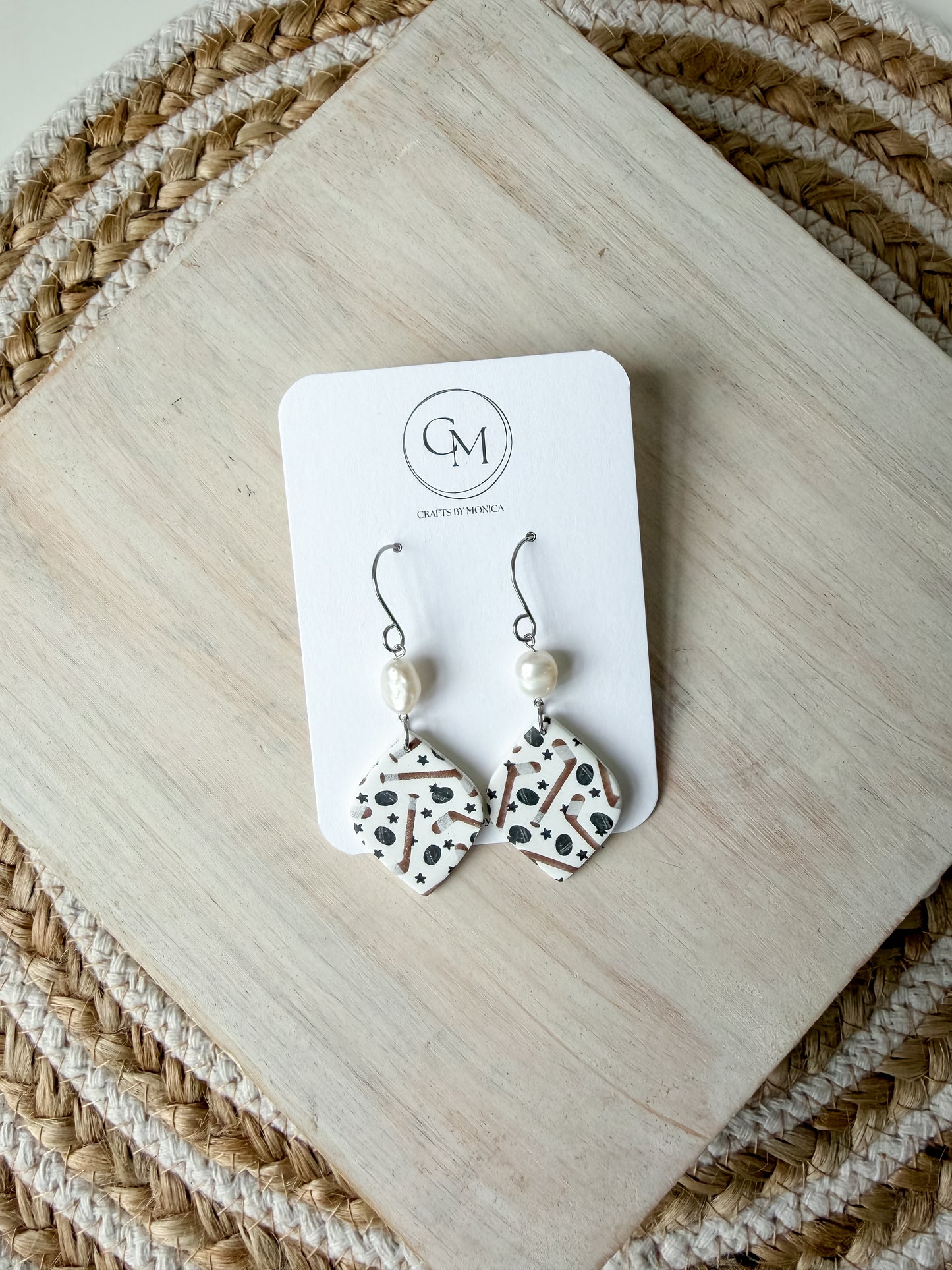 Hockey Clay Earrings