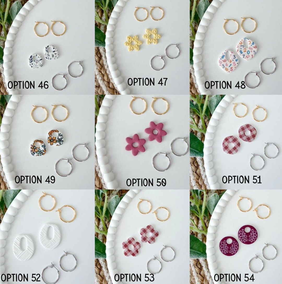 Clay Interchangeable Hoop Charms