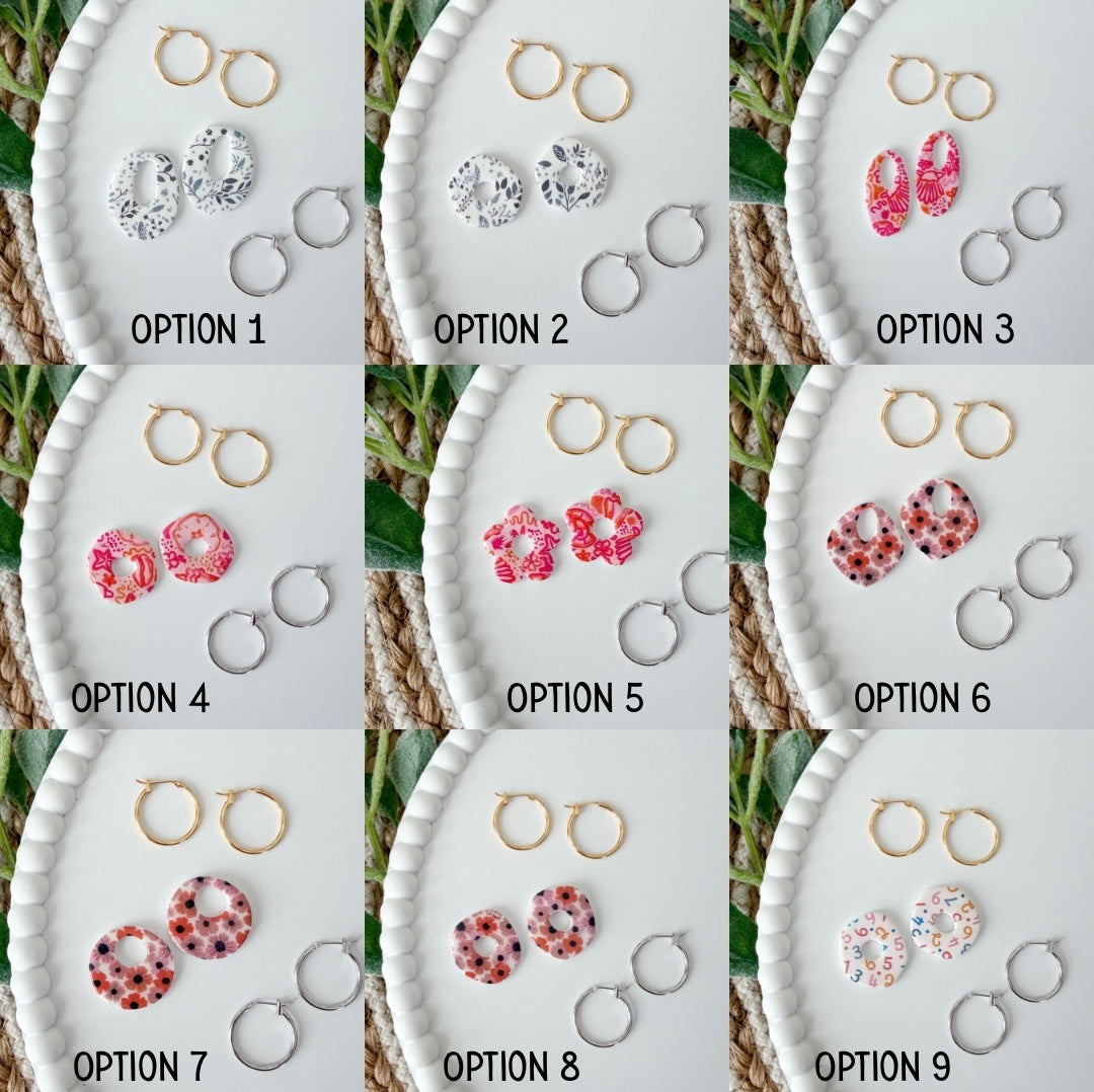 Clay Interchangeable Hoop Charms