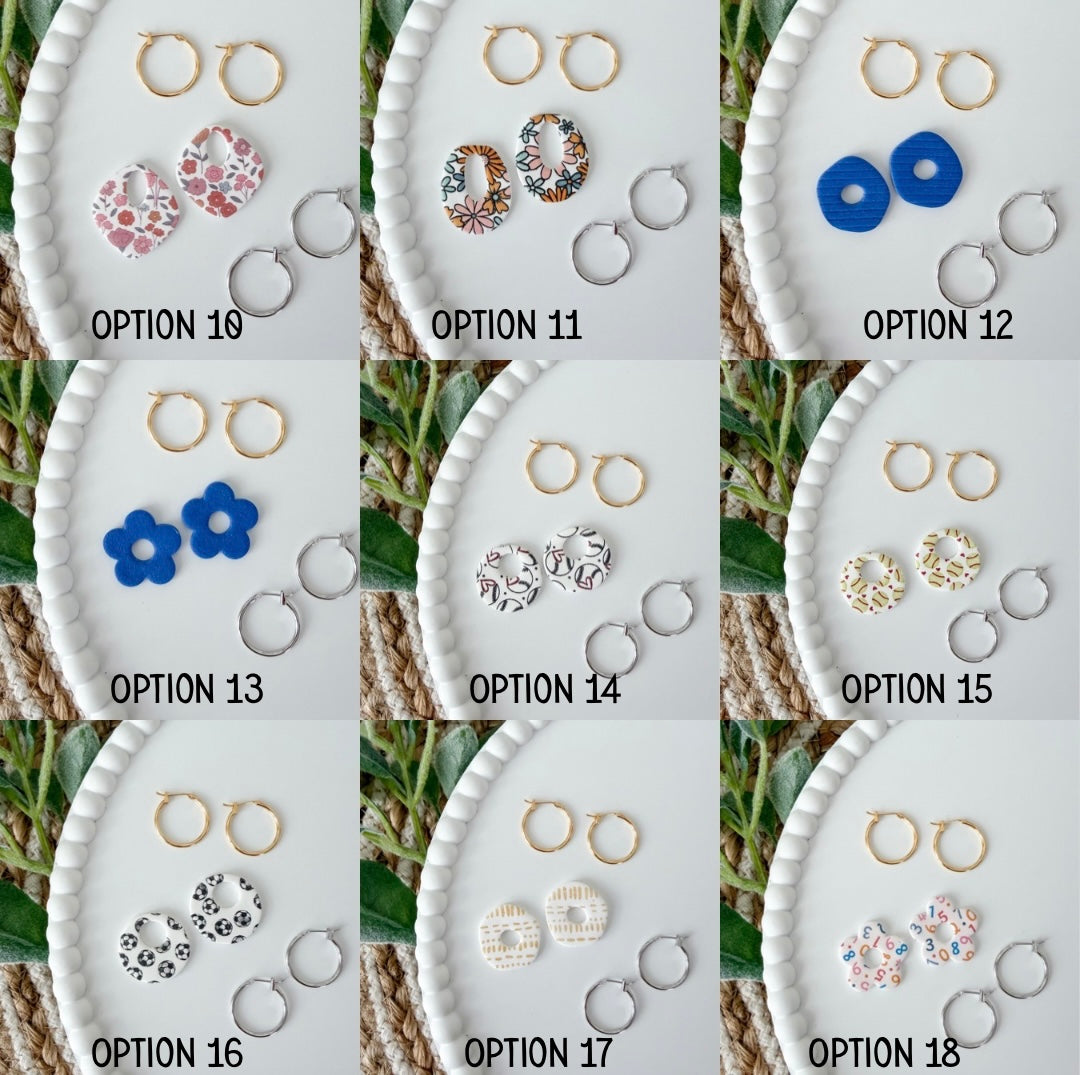 Clay Interchangeable Hoop Charms