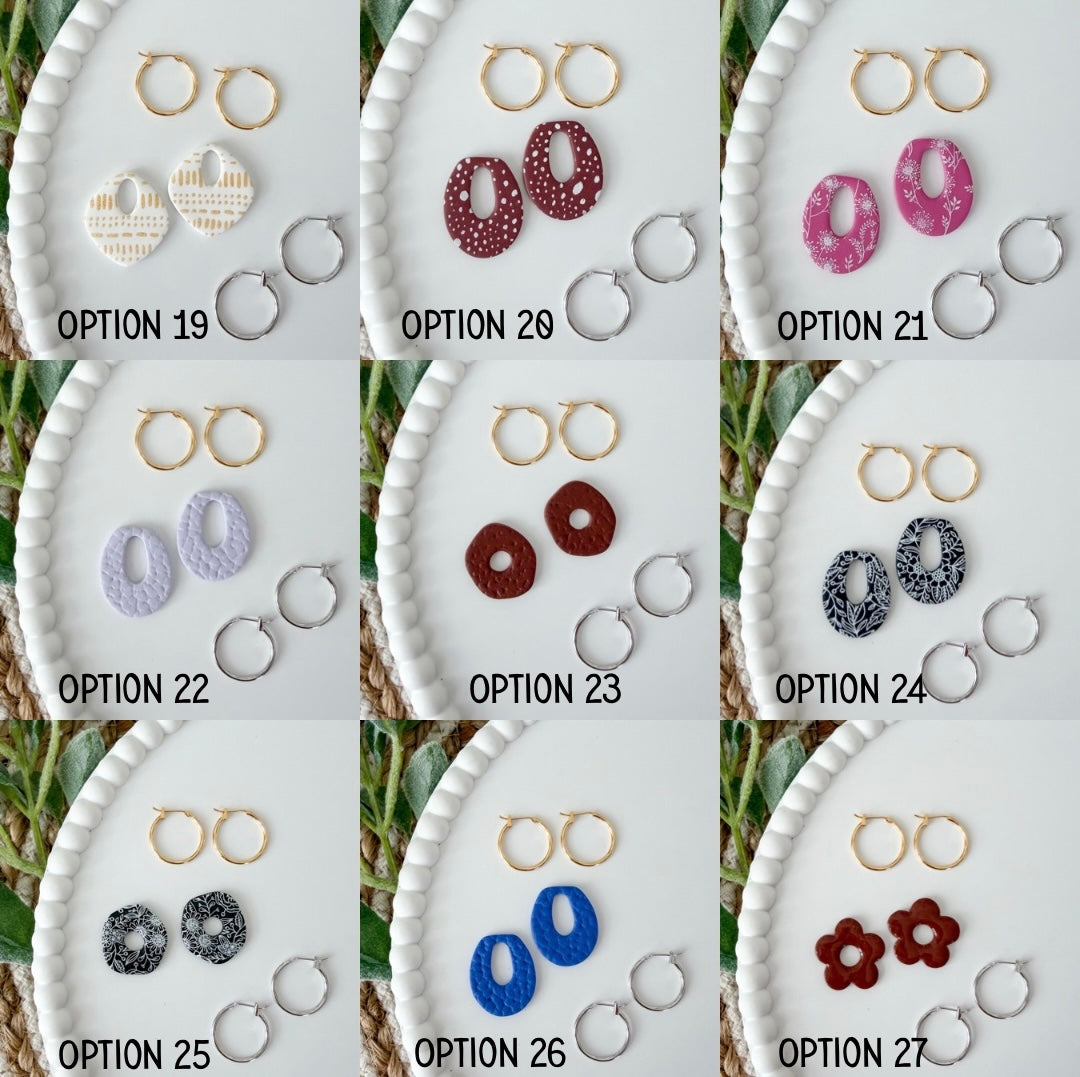 Clay Interchangeable Hoop Charms