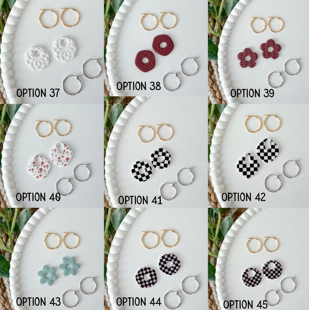 Clay Interchangeable Hoop Charms