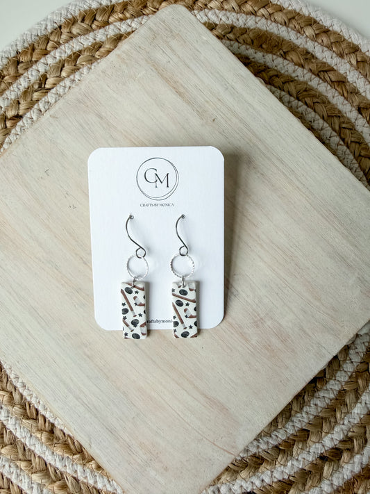 Hockey Clay Earrings