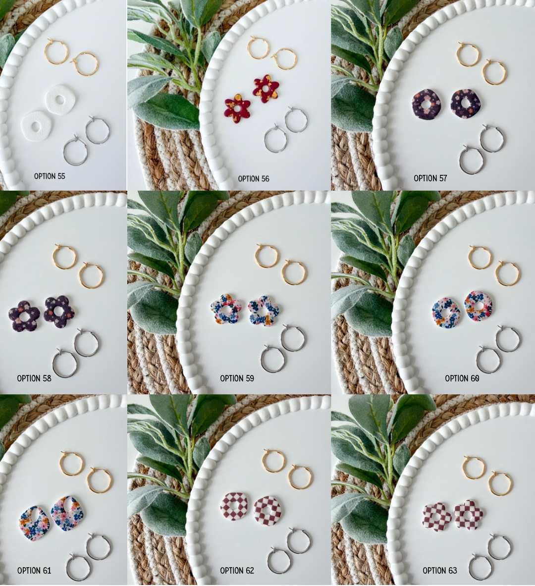 Clay Interchangeable Hoop Charms