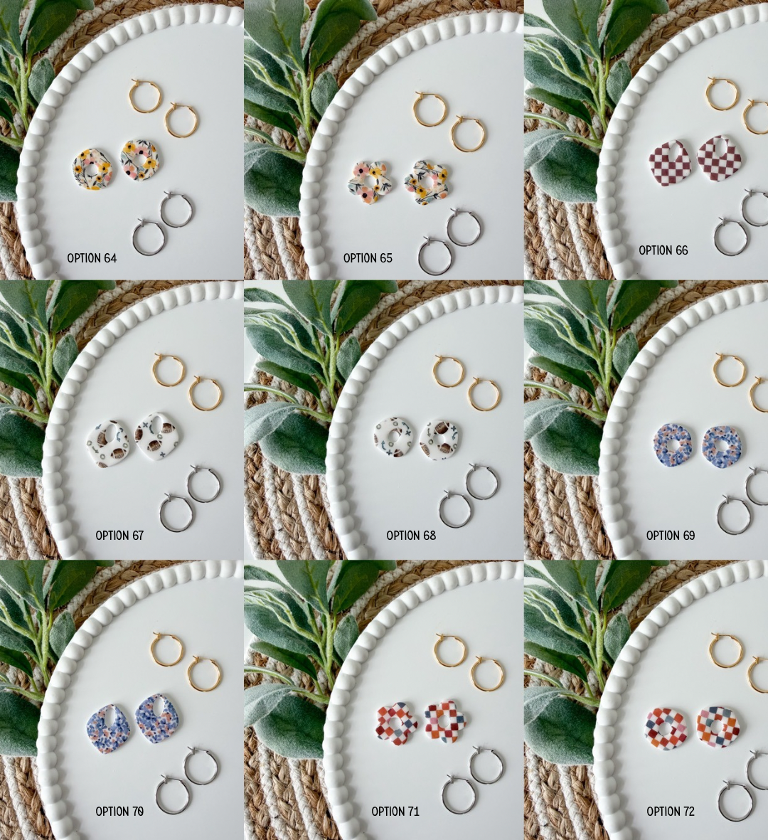 Clay Interchangeable Hoop Charms