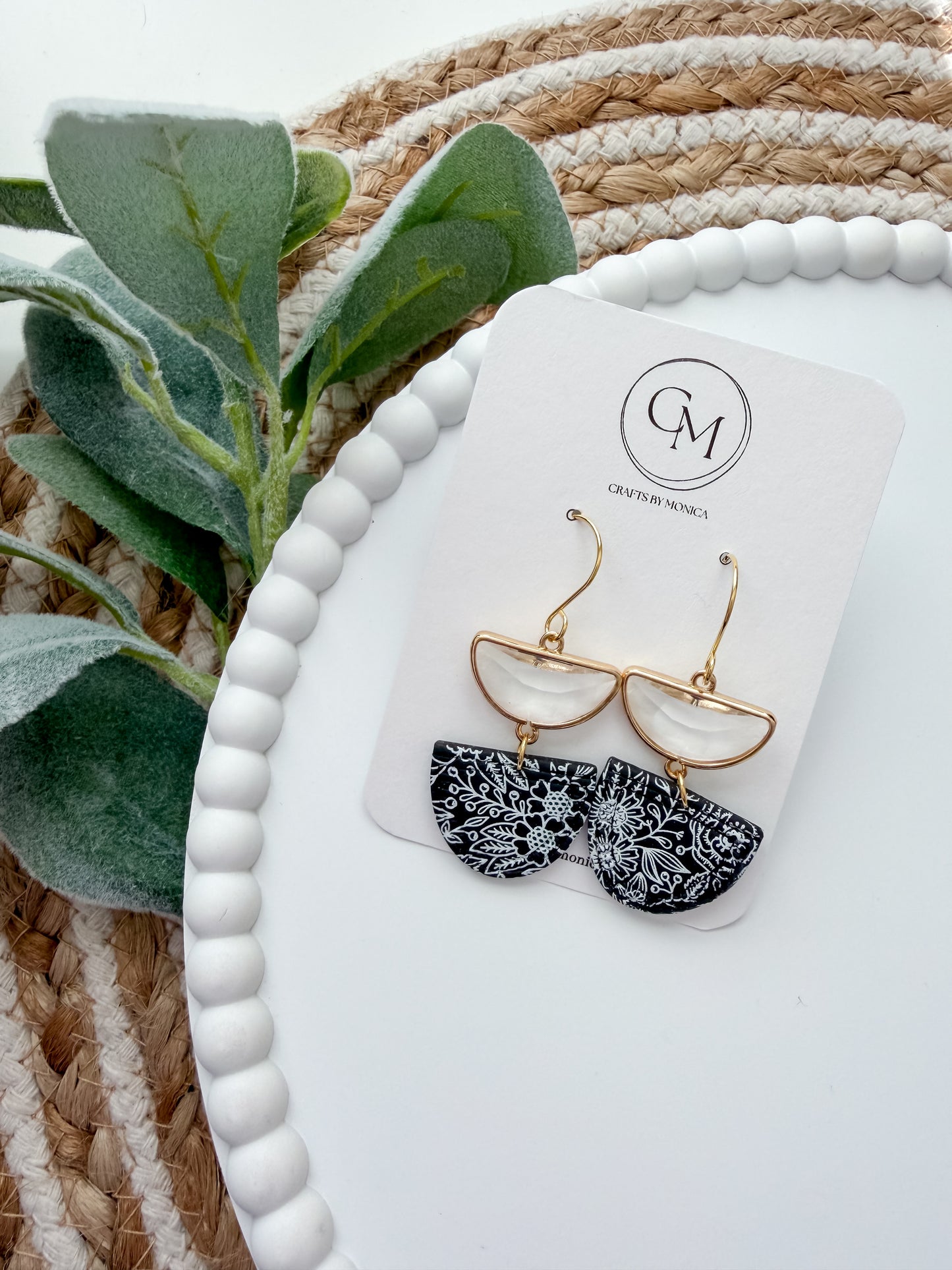 Black Floral CZ