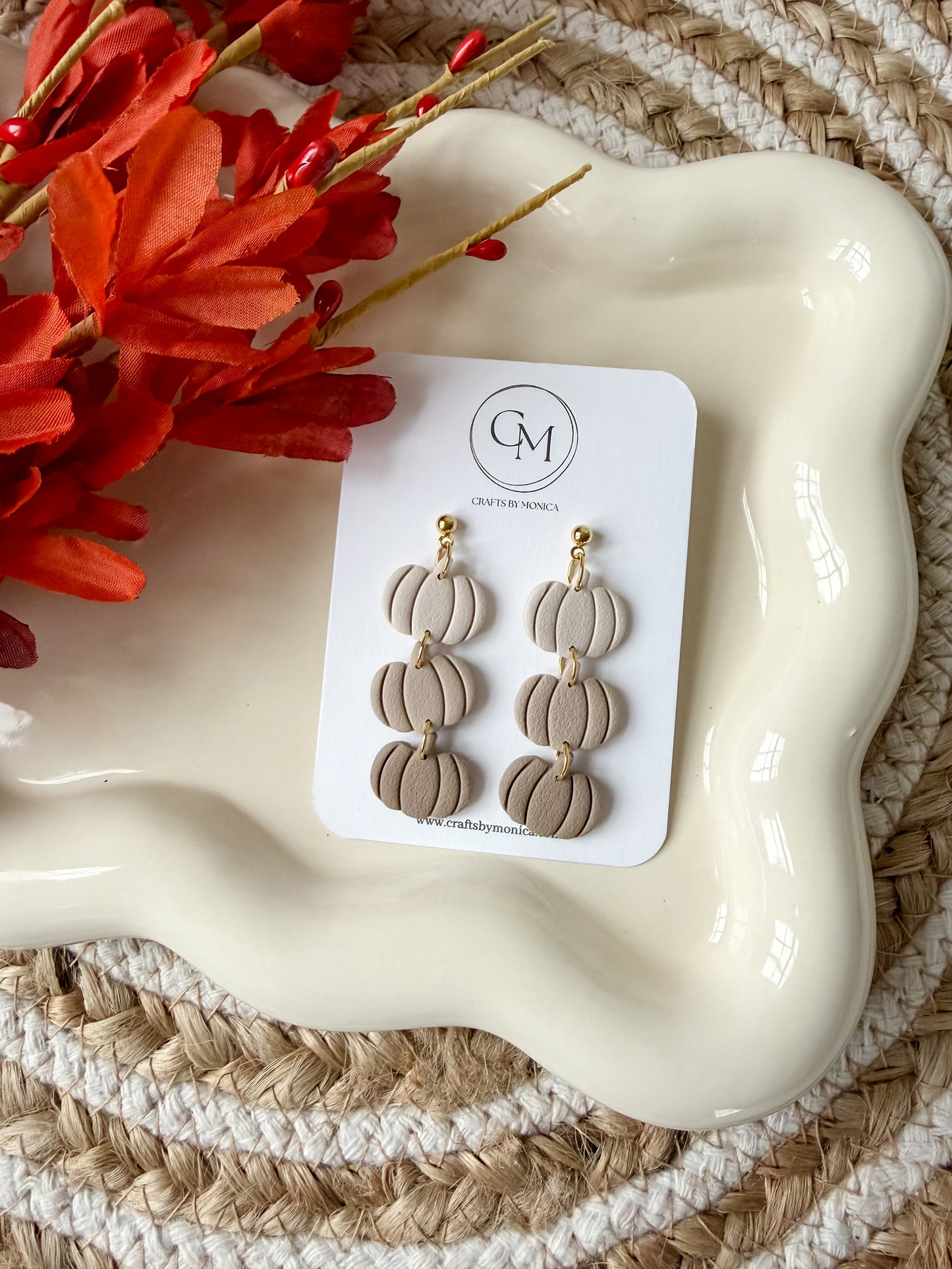 3-Tier Pumpkin Dangles