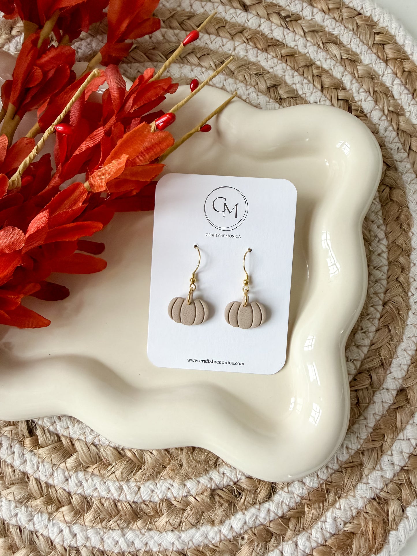 Single Pumpkin Dangles