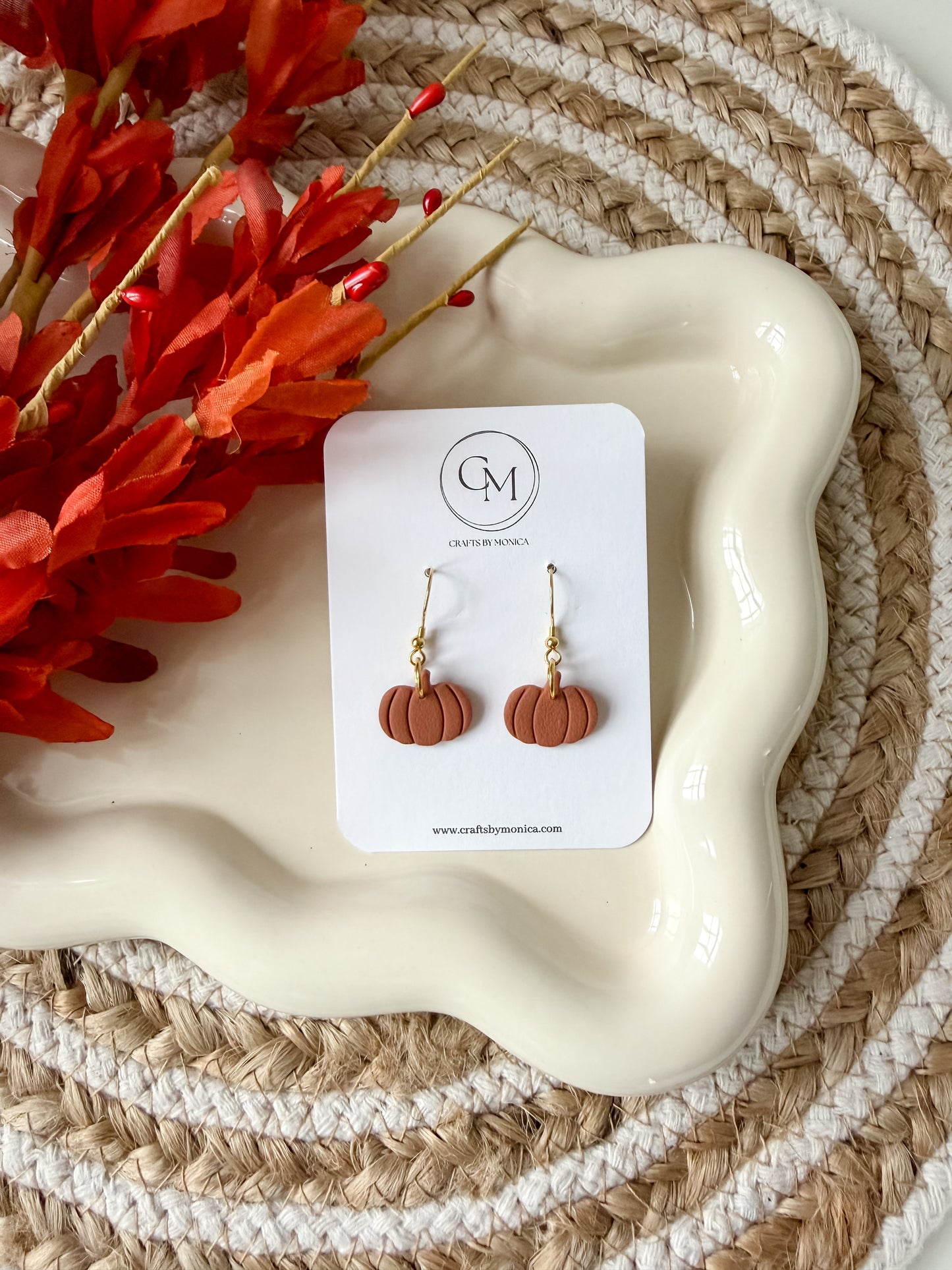 Single Pumpkin Dangles