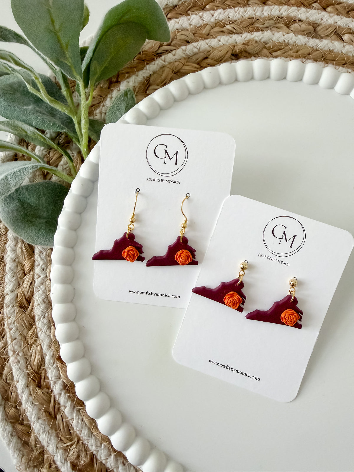 Virginia Floral Dangle
