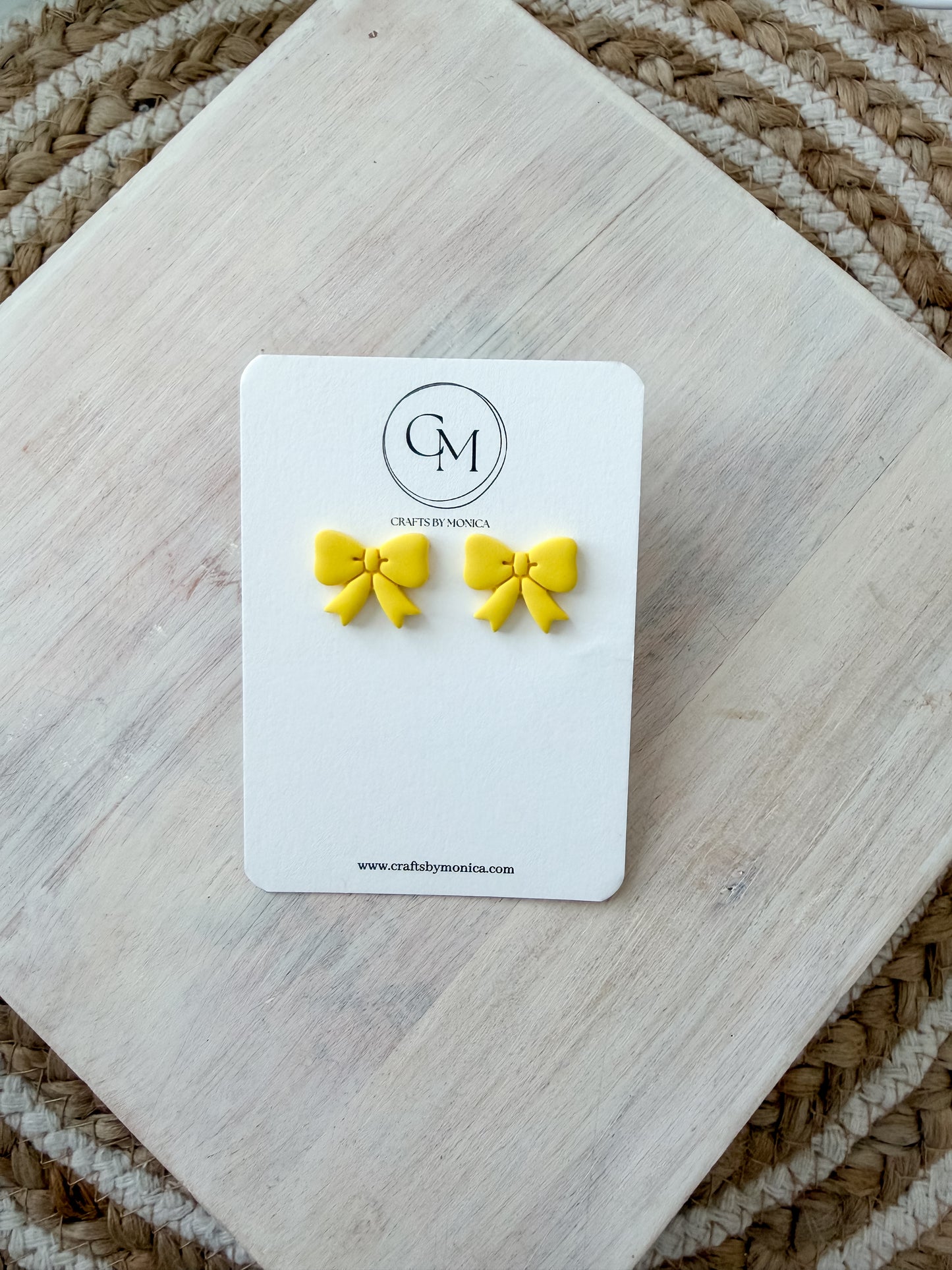 Single Clay Bow Studs