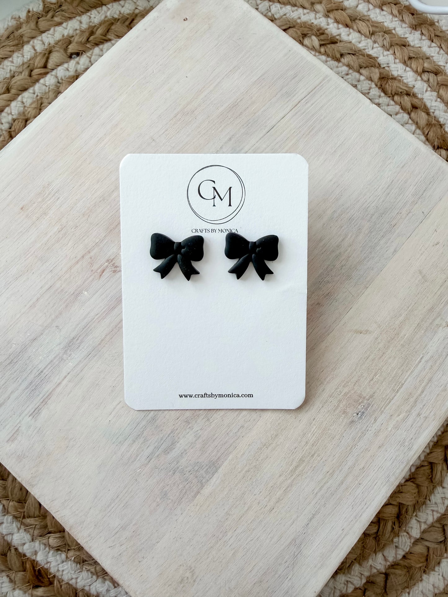 Single Clay Bow Studs