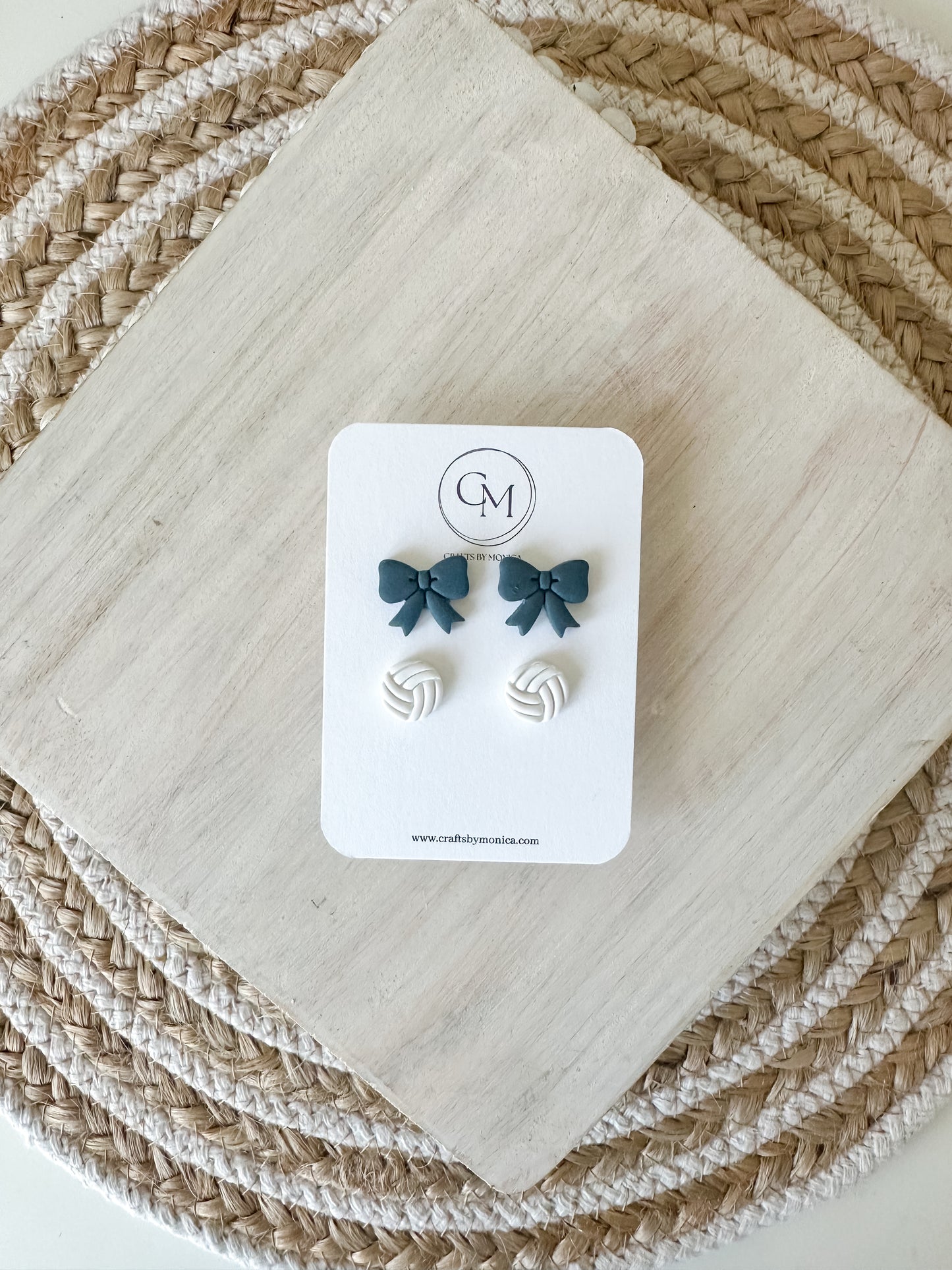 Sports Themed Clay Bow Stud Multi Packs