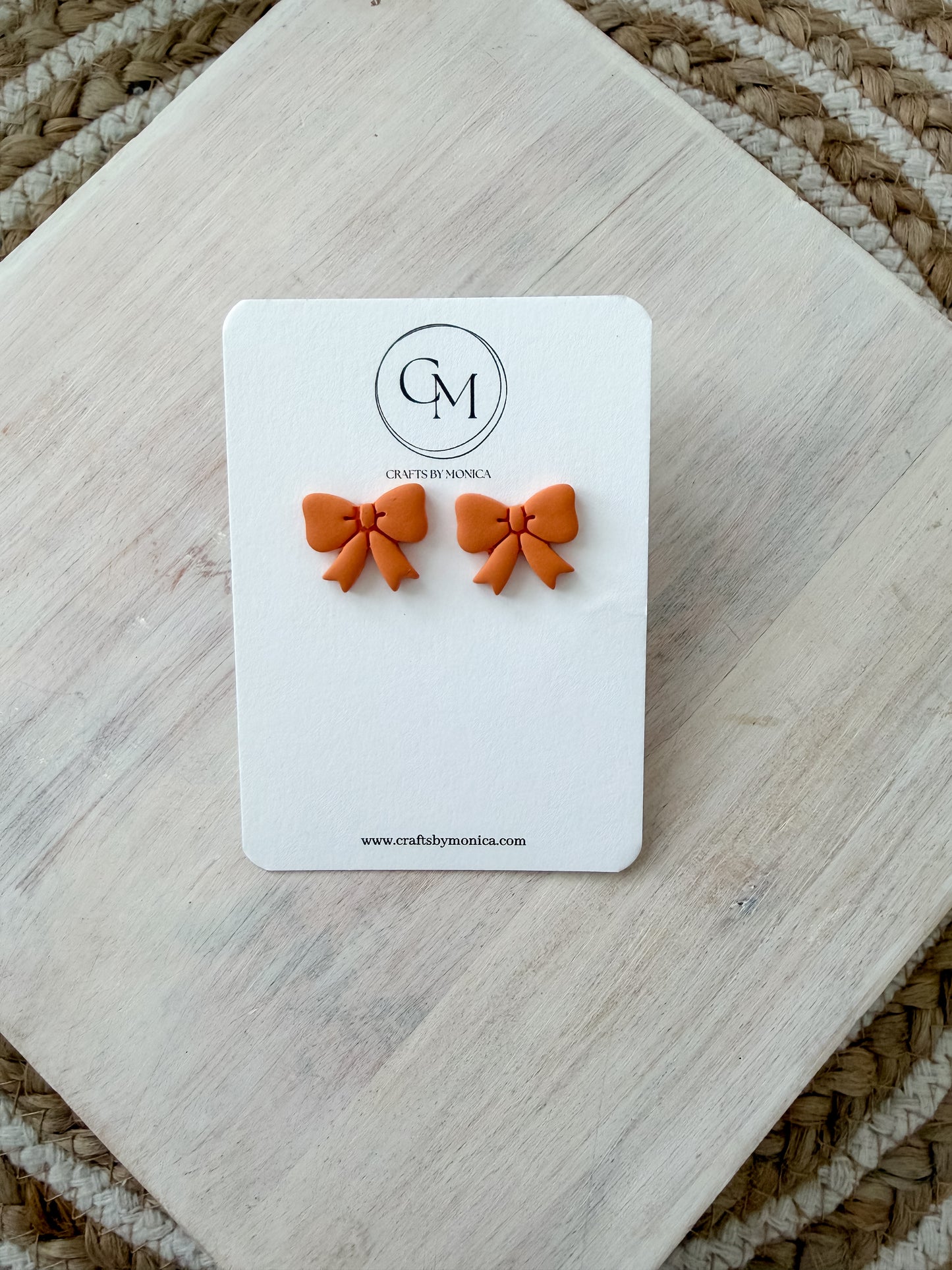 Single Clay Bow Studs